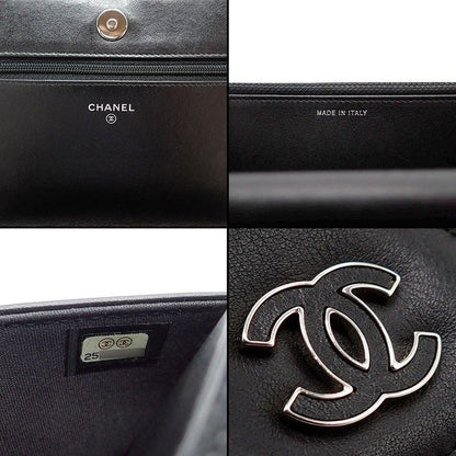 CHANEL Shoulder Bag Chevron Chain Wallet A70230 Made In 2018 V Stitch Black