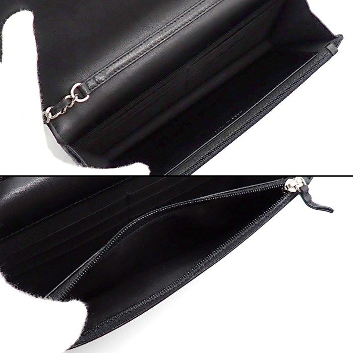 CHANEL Shoulder Bag Chevron Chain Wallet A70230 Made In 2018 V Stitch Black