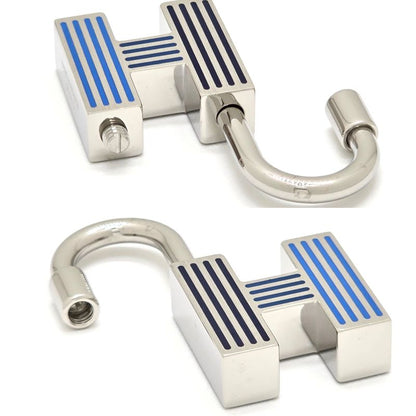 HERMES Key Holder Quiz-rainbow- Cadena Key-ring Charm Lacquer-metal Metallic
