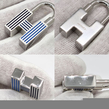 HERMES Key Holder Quiz-rainbow- Cadena Key-ring Charm Lacquer-metal Metallic