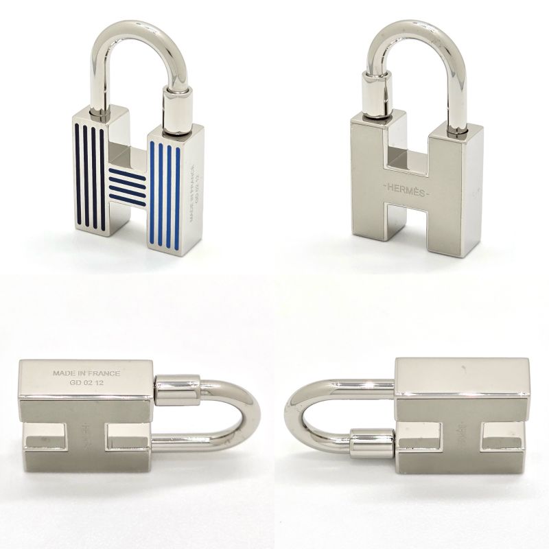 HERMES Key Holder Quiz-rainbow- Cadena Key-ring Charm Lacquer-metal Metallic