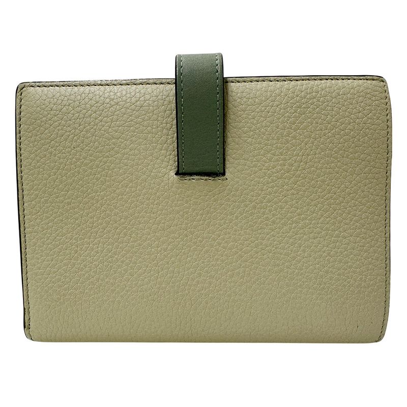 LOEWE Wallet Women's Brand Trifold Wallet Soft Grain Cuff Vertical Wallet Small