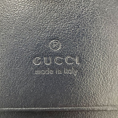 GUCCI Wallet Women's Men's Brand Horsebit Bifold Wallet Leather Navy - 621887
