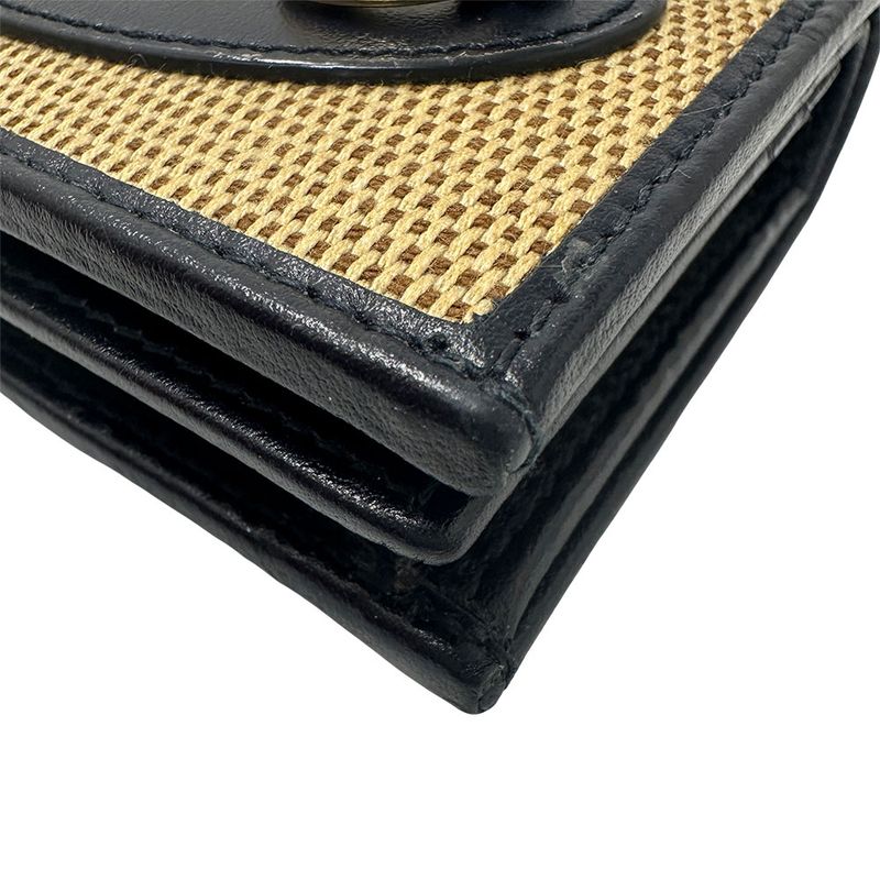 GUCCI Wallet Women's Men's Brand Horsebit Bifold Wallet Leather Navy - 621887
