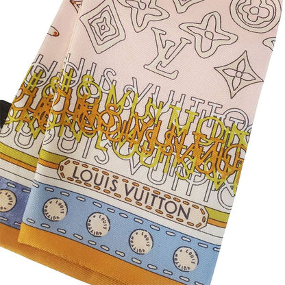 Louis Vuitton Scarf Women's Brand Silk Band - Monogram Map Pink M75208 Gradient