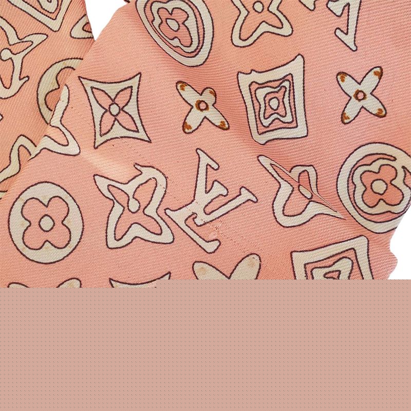 Louis Vuitton Scarf Women's Brand Silk Band - Monogram Map Pink M75208 Gradient