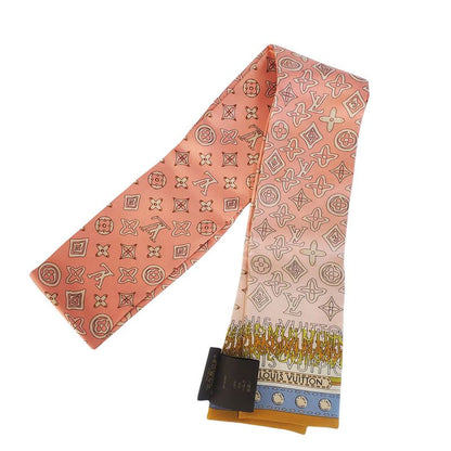 Louis Vuitton Scarf Women's Brand Silk Band - Monogram Map Pink M75208 Gradient