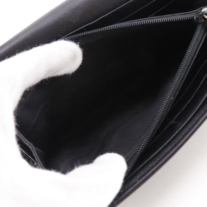 GUCCI Interlocking G 282434 Shima Leather Black Women's Long Wallet