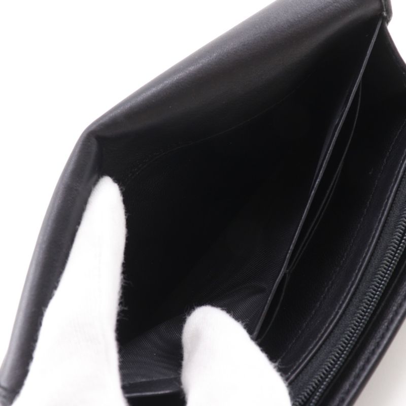 GUCCI Interlocking G 282434 Shima Leather Black Women's Long Wallet