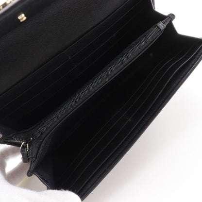 GUCCI Interlocking G 282434 Shima Leather Black Women's Long Wallet