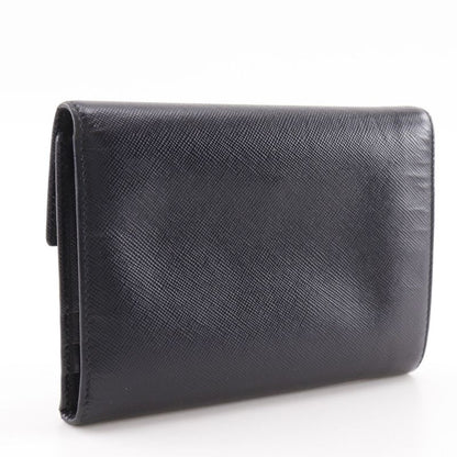 PRADA M510a Sapphire NERO Black Women's Bifold Wallet