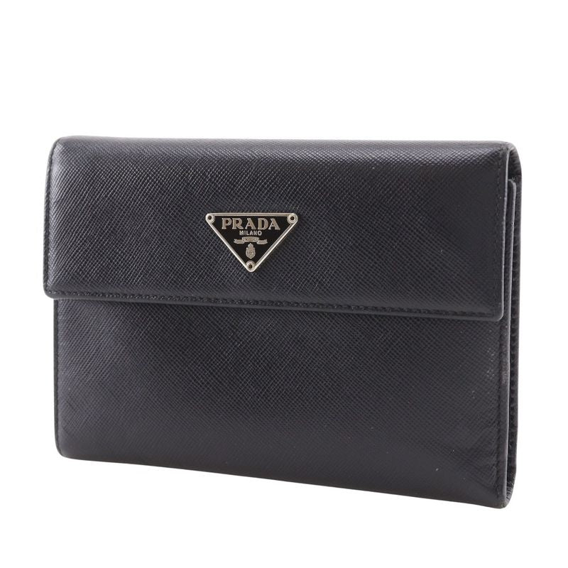 PRADA M510a Sapphire NERO Black Women's Bifold Wallet