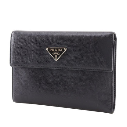 PRADA M510a Sapphire NERO Black Women's Bifold Wallet