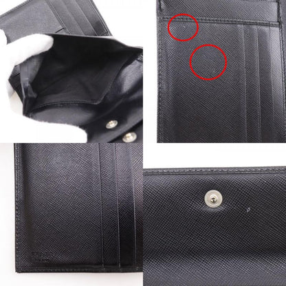 PRADA M510a Sapphire NERO Black Women's Bifold Wallet