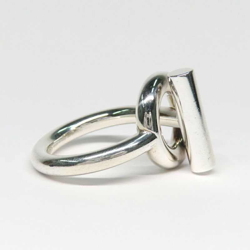 HERMES Ring Echape MM 50 Ag925 SV Silver - Manufactured In 2023