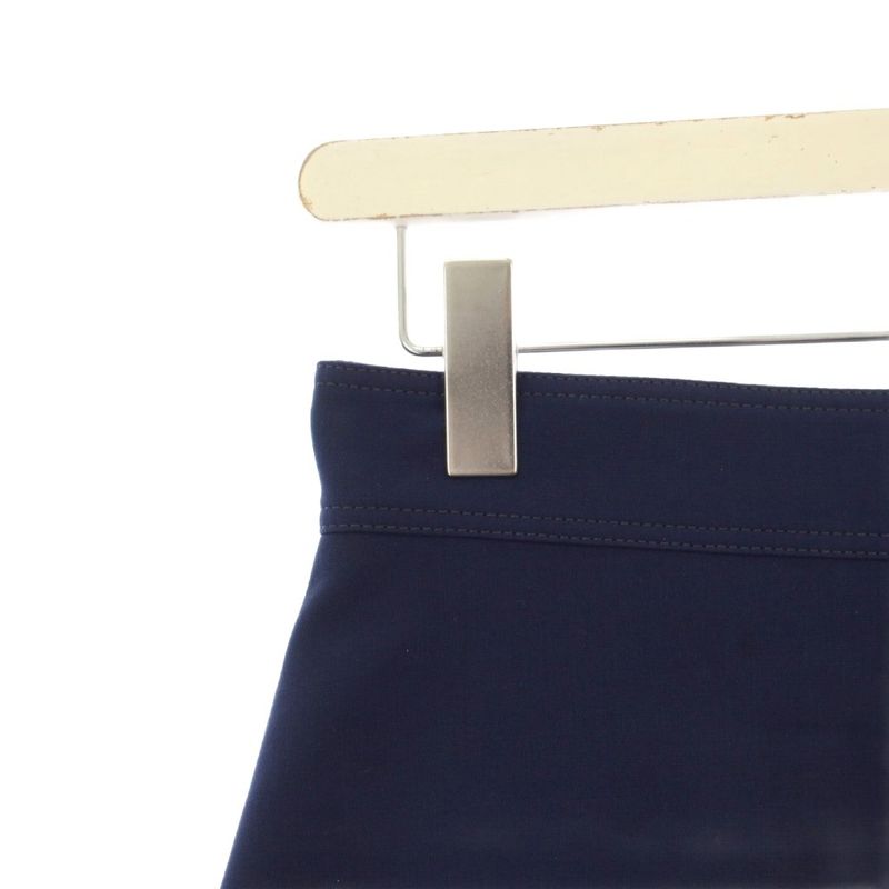 GUCCI Trapezoid Skirt Mini Silk Wool 38 Navy 436198 KH