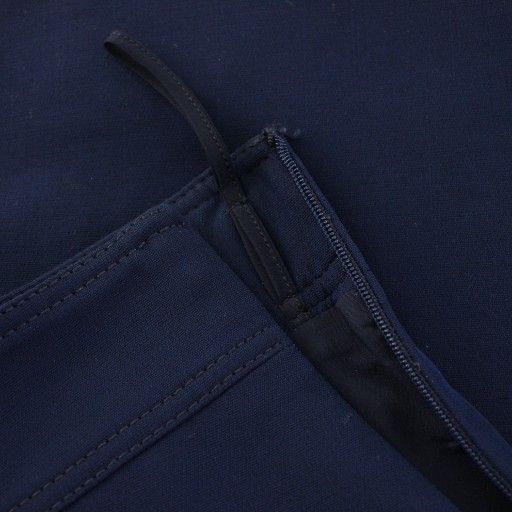 GUCCI Trapezoid Skirt Mini Silk Wool 38 Navy 436198 KH