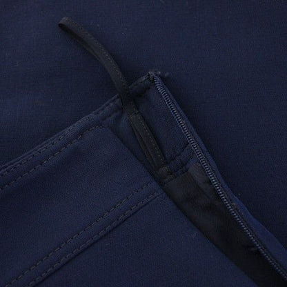 GUCCI Trapezoid Skirt Mini Silk Wool 38 Navy 436198 KH
