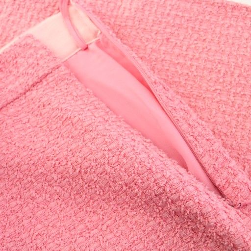 GUCCI Tweed Trapezoid Skirt Mini 38 Pink 481219 KH