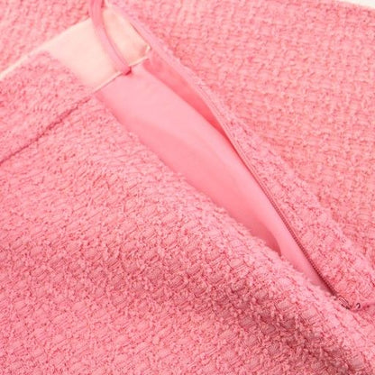 GUCCI Tweed Trapezoid Skirt Mini 38 Pink 481219 KH