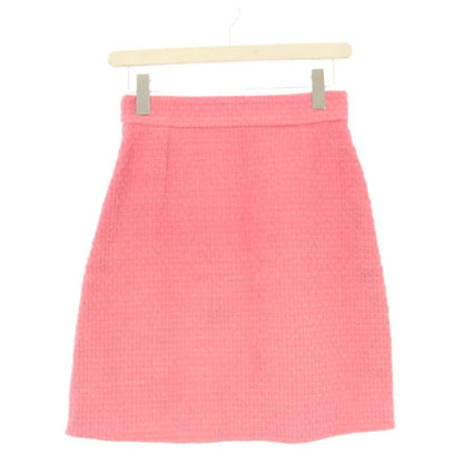 GUCCI Tweed Trapezoid Skirt Mini 38 Pink 481219 KH