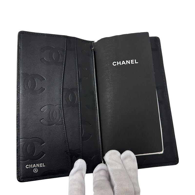 CHANEL Notebook Cabas - Cambon Women's Brand Cuff Black Coco Mark Logo Notebook