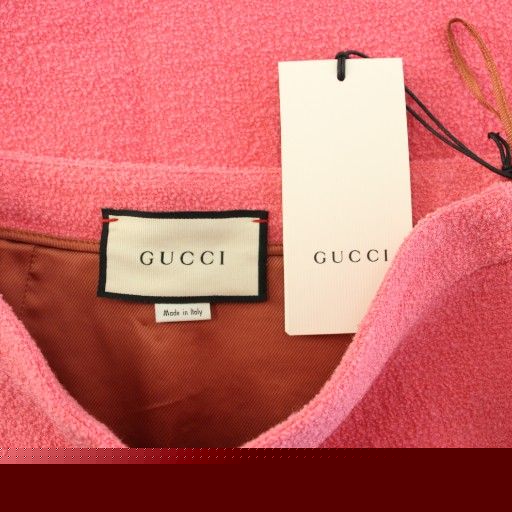 GUCCI Tweed Trapezoid Skirt Mini 38 Pink 631492 KH