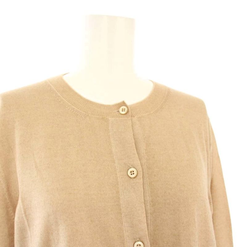 PRADA 20 Year Knit Cardigan Long Sleeve Silk Blend 40 Beige P25h57 KH