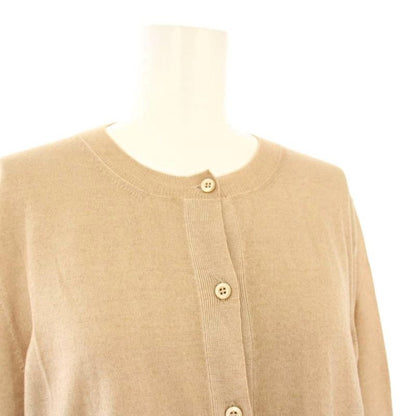 PRADA 20 Year Knit Cardigan Long Sleeve Silk Blend 40 Beige P25h57 KH