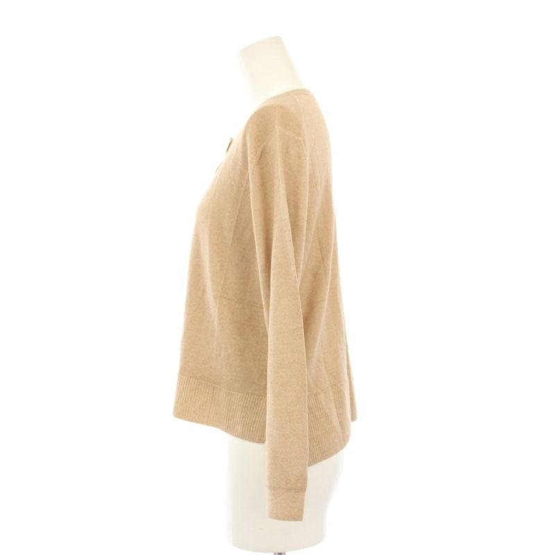 PRADA 20 Year Knit Cardigan Long Sleeve Silk Blend 40 Beige P25h57 KH