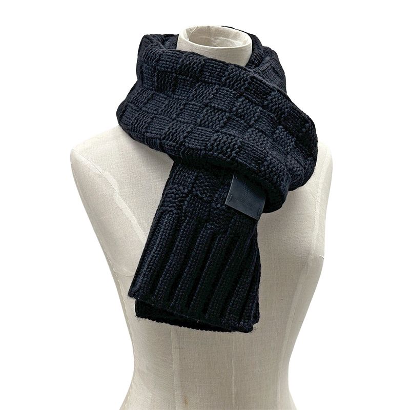 Louis Vuitton Muffler - Men's Brand Shawl Echarpe Helsinki Cashmere Black