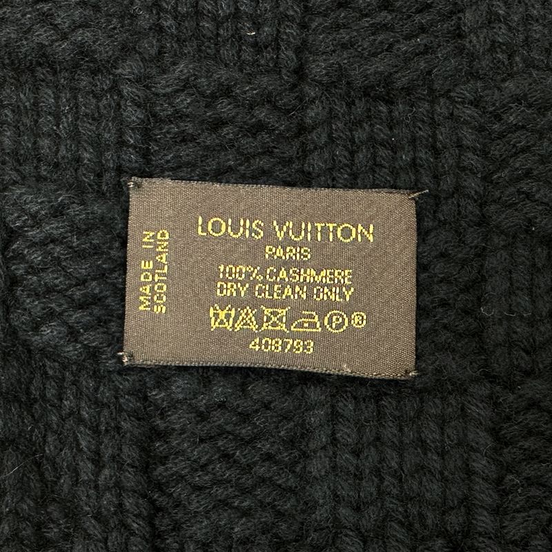 Louis Vuitton Muffler - Men's Brand Shawl Echarpe Helsinki Cashmere Black