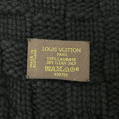 Louis Vuitton Muffler - Men's Brand Shawl Echarpe Helsinki Cashmere Black