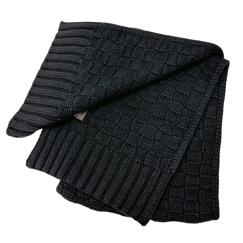 Louis Vuitton Muffler - Men's Brand Shawl Echarpe Helsinki Cashmere Black
