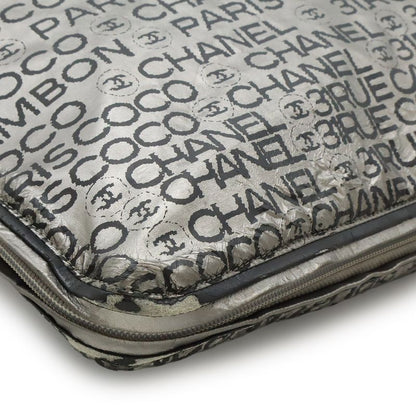 CHANEL Unlimited Logo Tote Bag Large Shoulder Bag Semi Shoulder Nylon Silver