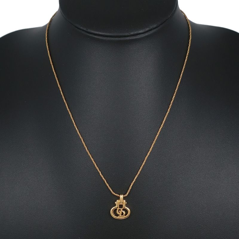 Christian DIOR CD Gold Plated Ladies 4.3g Necklace