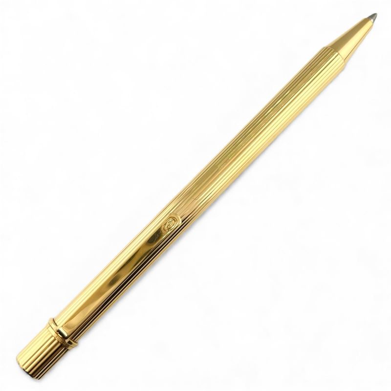 Cartier Must De Cartier Striped Pattern Twist Ballpoint Pen Case