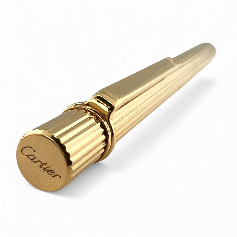 Cartier Must De Cartier Striped Pattern Twist Ballpoint Pen Case
