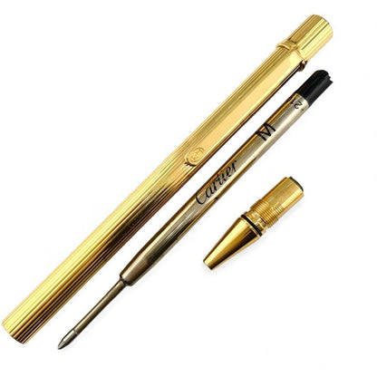 Cartier Must De Cartier Striped Pattern Twist Ballpoint Pen Case
