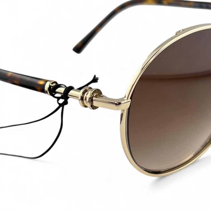 BVLGARI 6135 Gradation Sunglasses Eyewear Gold Brown 5520 140 Made