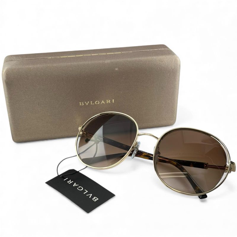 BVLGARI 6135 Gradation Sunglasses Eyewear Gold Brown 5520 140 Made