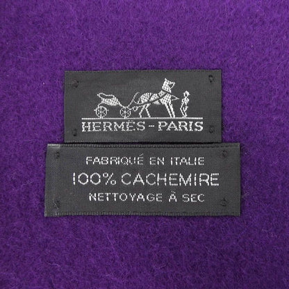 HERMES 100% Cashmere Italian Fabric Embroidered Logo Extra Large