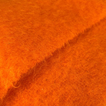 LOEWE Mohair Wool Anagram Leather Patch Muffler - Orange Made In
