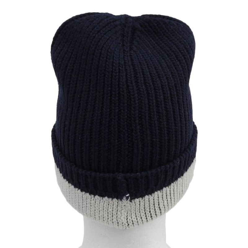 christian DIOR 31noe714ixgh Wool Cashmere Logo Beanie Knit Cap Navy White U