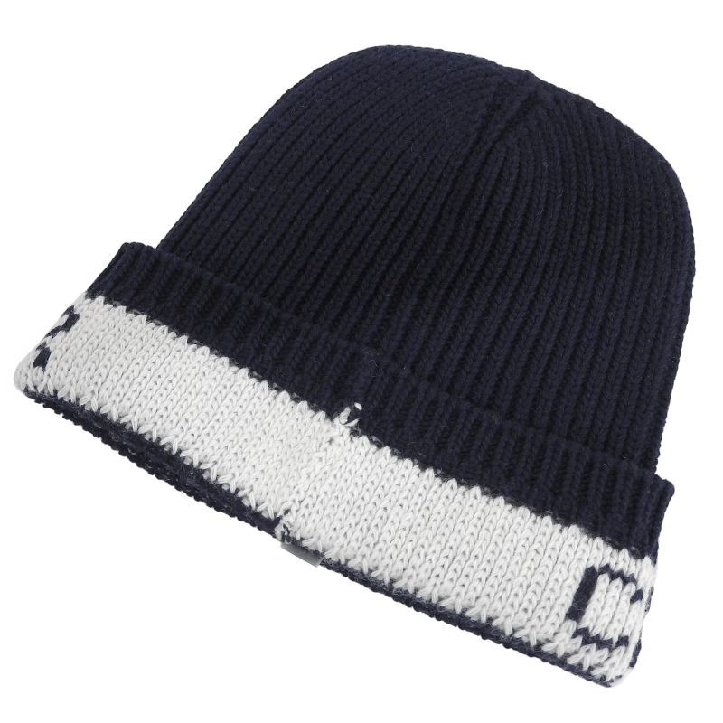christian DIOR 31noe714ixgh Wool Cashmere Logo Beanie Knit Cap Navy White U