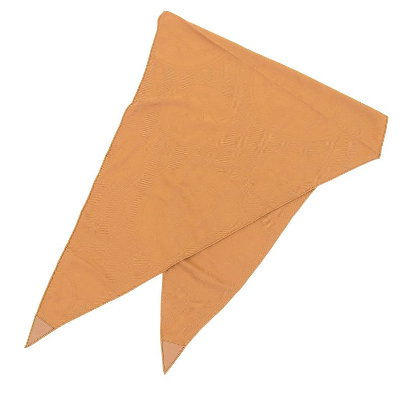 HERMES Losange GM New Libris Cashmere Silk Leather Yoke Patch Shawl