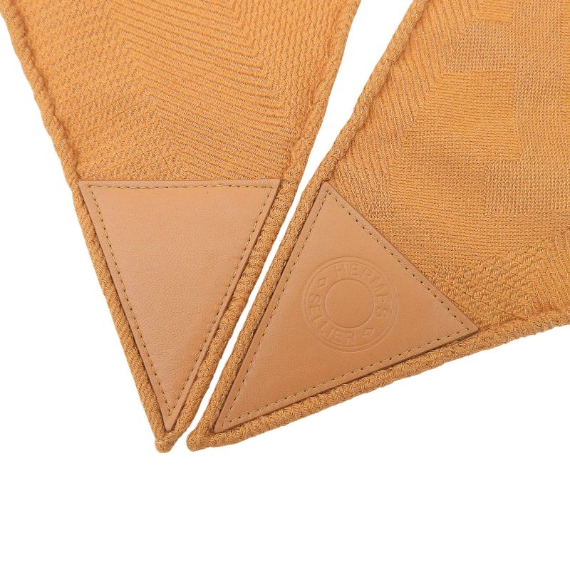 HERMES Losange GM New Libris Cashmere Silk Leather Yoke Patch Shawl