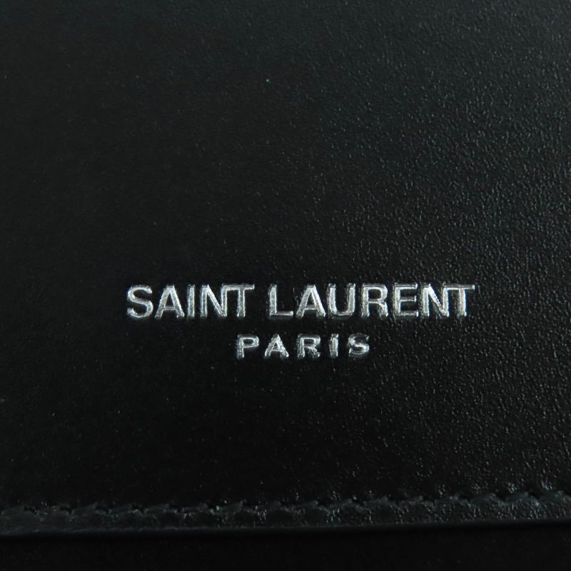 Saint Laurent Paris 802728 Leather Shoulder Pouch Bag Black Bag