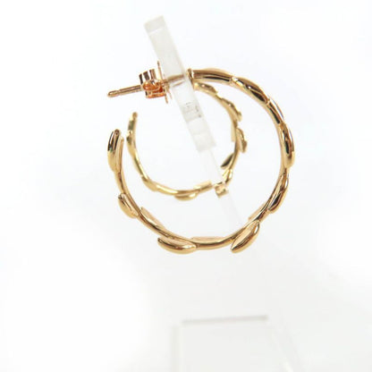 Tiffany & Co Tiffany paloma picasso olive leaf hoop earrings Au750 Current pink gold box・With case