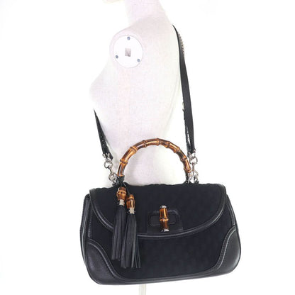 GUCCI 240241 Leather Microshima Nu-banbu- 2WAY Handbag Chain Shoulder Bag